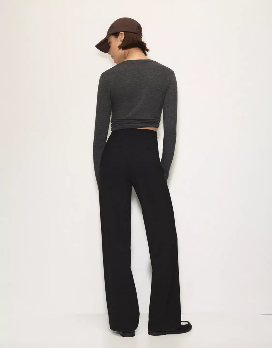PANTALON DE VILLE TAILLE HAUTE À PINCES