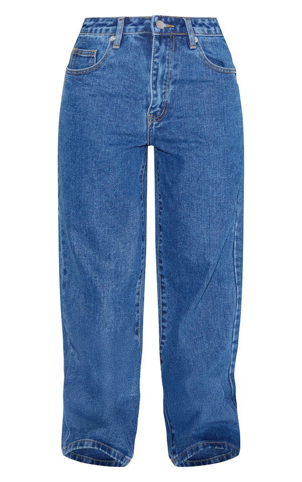 PETITE JEAN DROIT À TAILLE MI-HAUTE