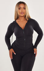 SHAPE HOODIE SCULPT NOIR À ZIP