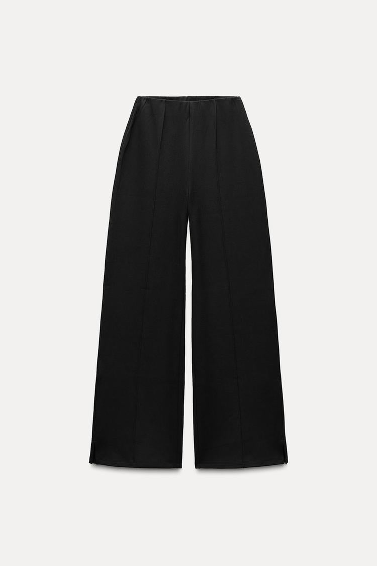 Pantalon interlock à ouverture - Gris