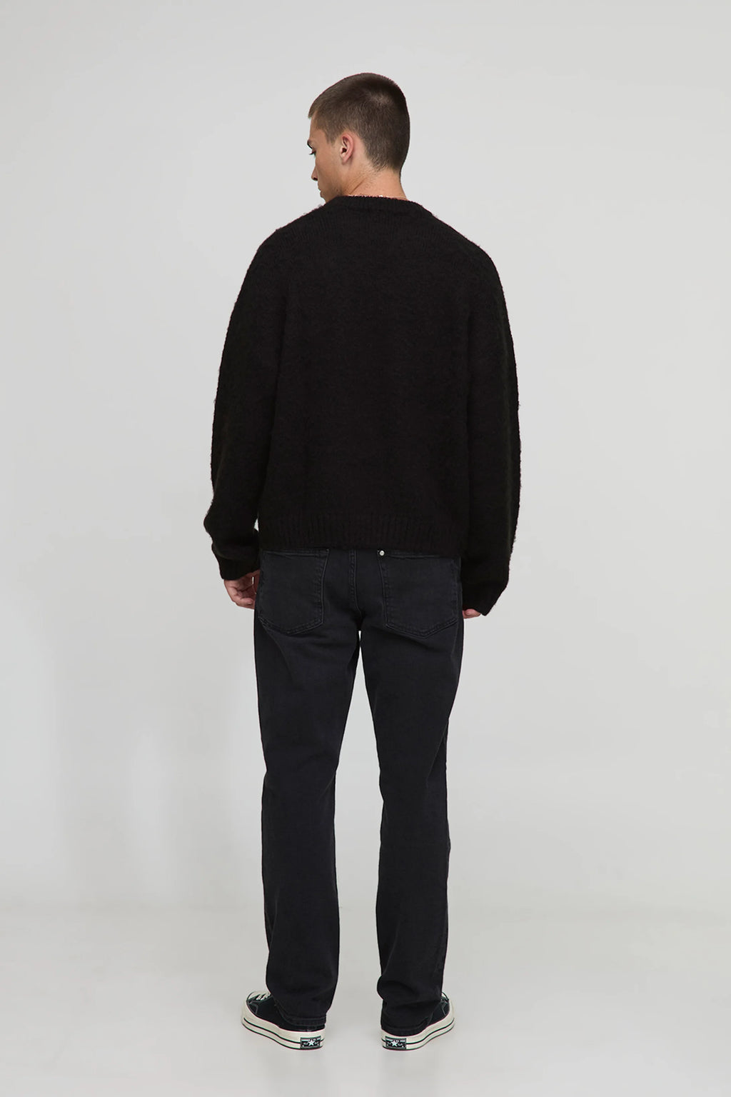 BOXY FIT BRUSHED EXTENDED  KNITTED JUMPER