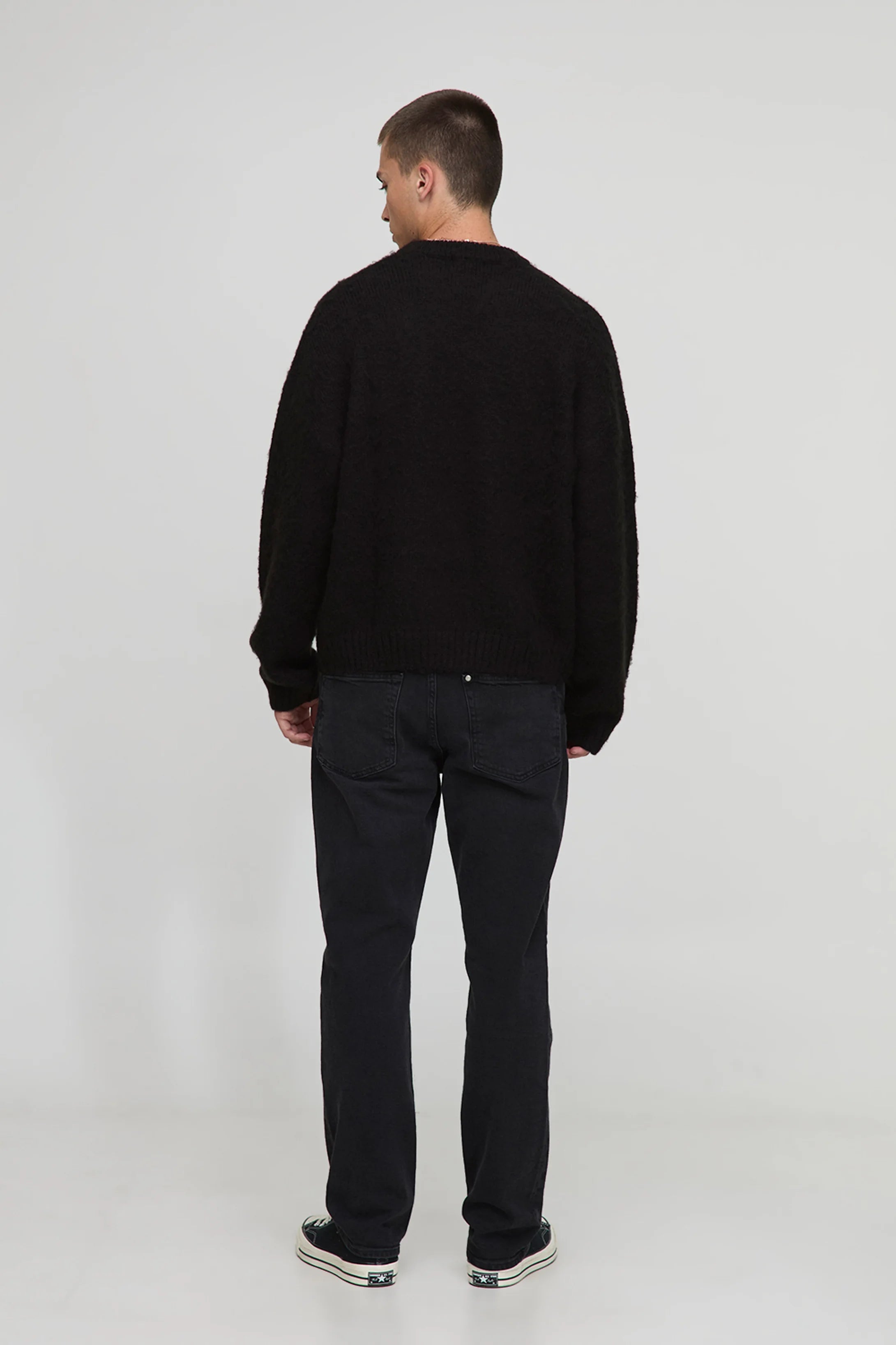 BOXY FIT BRUSHED EXTENDED  KNITTED JUMPER