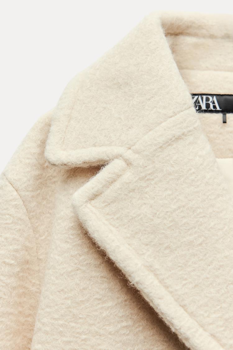 Manteau mis long bouclé - Noir