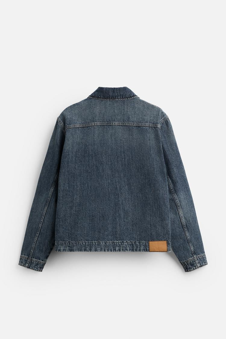 Veste en jean à zip