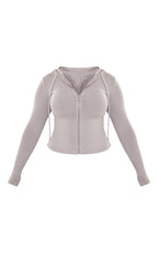 SHAPE HOODIE SCULPT GRIS À ZIP