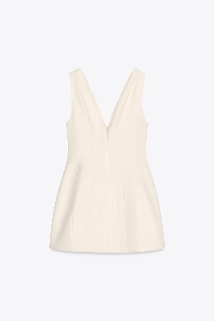 Robe courte à volume zw collection - Blanc