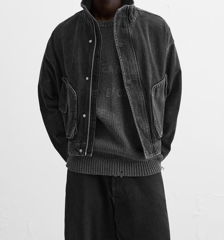 Veste en jean coupe carrée