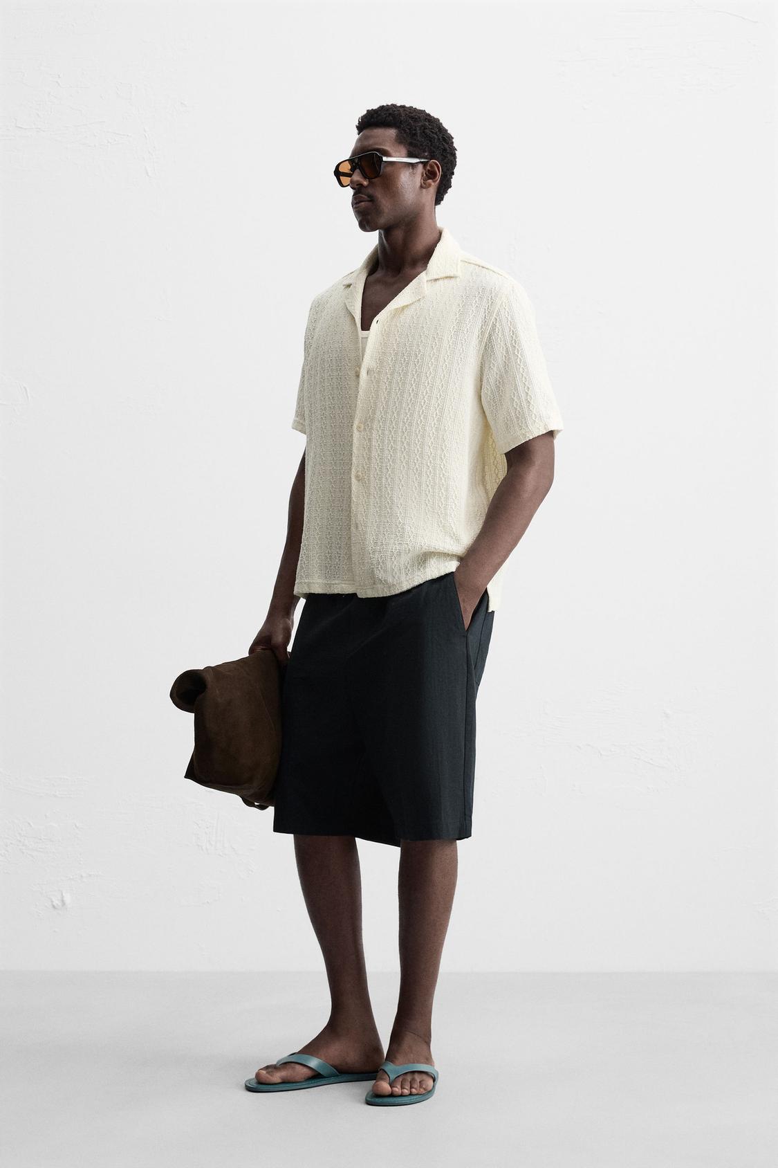 CHEMISE JACQUARD GÉOMÉTRIQUE