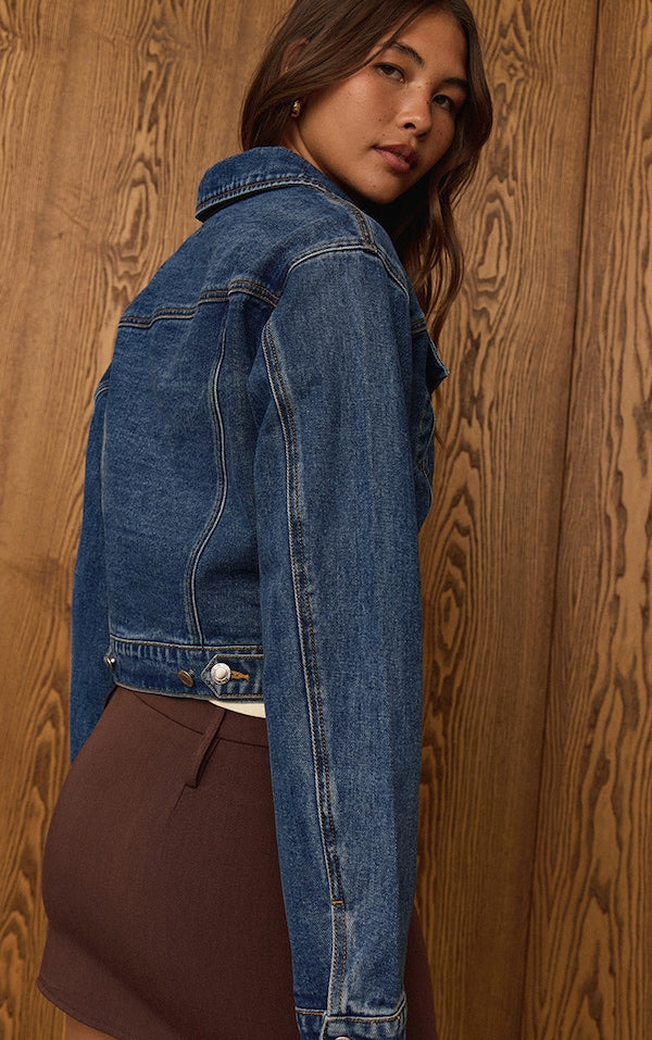 VESTE AJUSTÉE EN JEAN VINTAGE