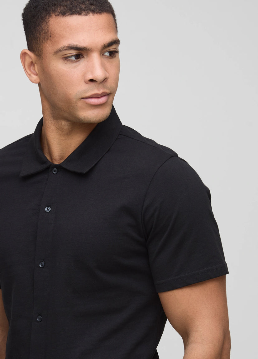 CHEMISE SLIM EN JERSEY À MANCHES COURTES