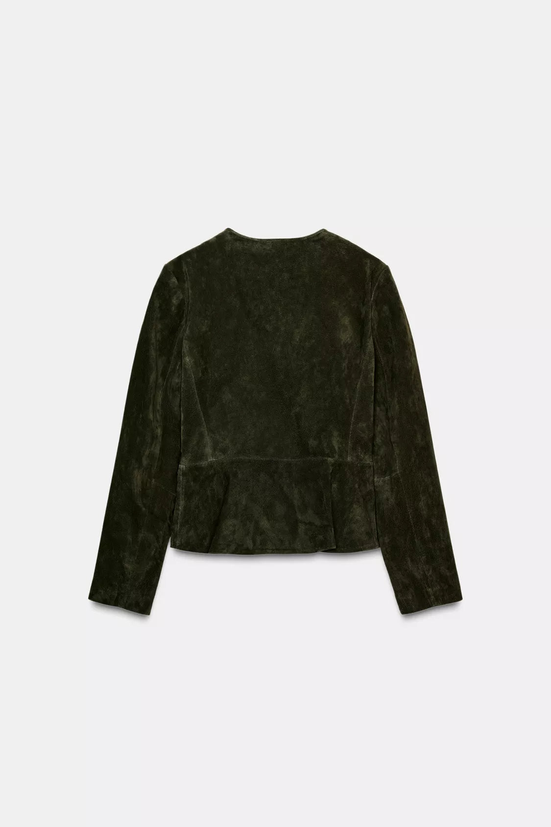 BLOUSON 100% CUIR À BASE ÉVASÉE