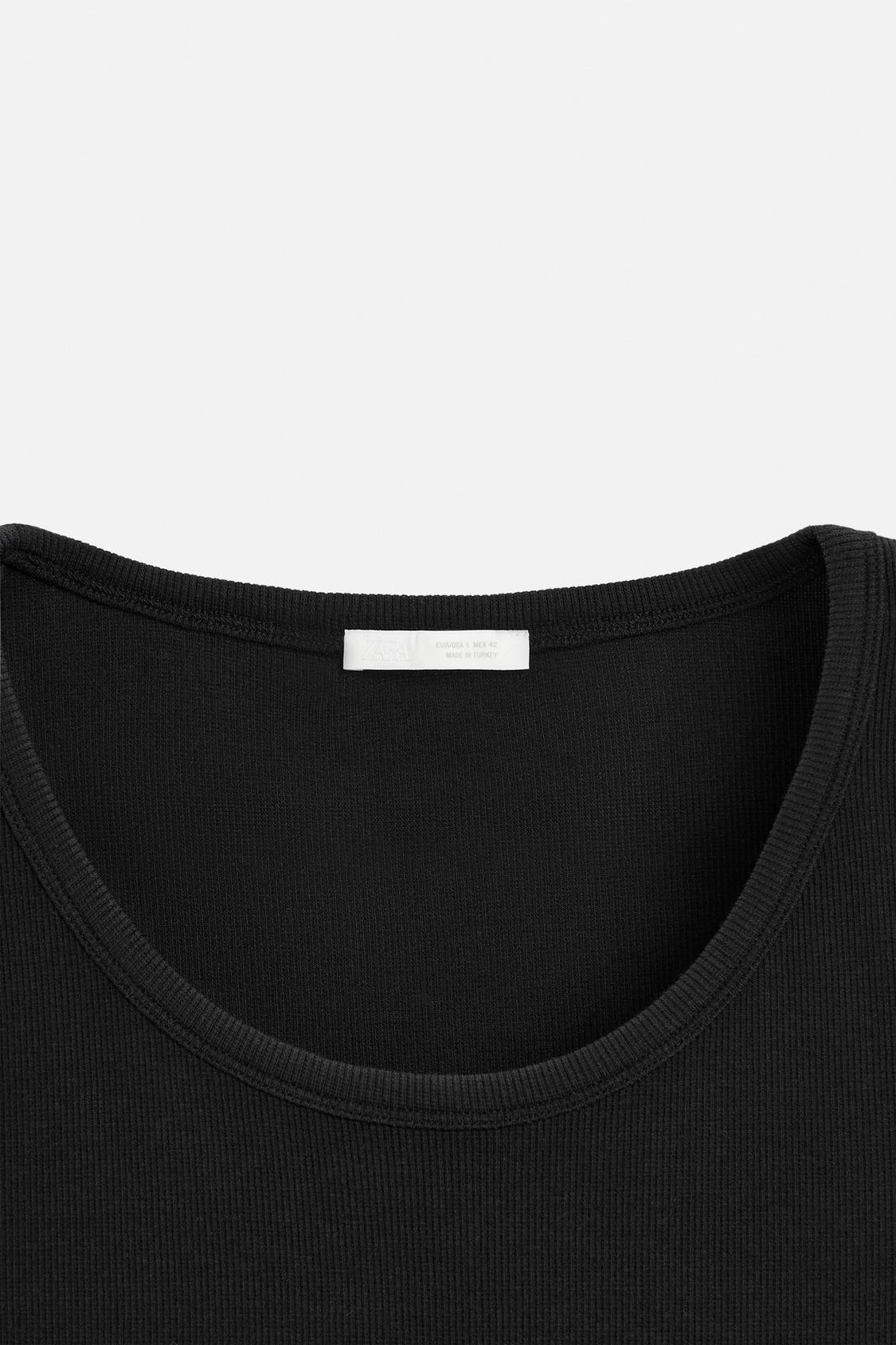 T-SHIRT DÉBARDEUR BASIQUE CÔTELÉ