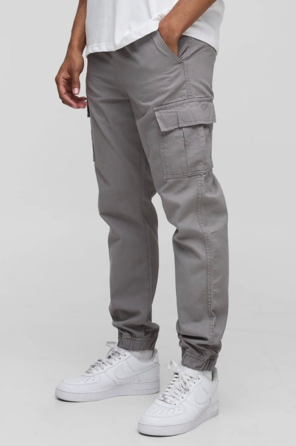 PANTALON DROIT À TAILLE ÉLASTIQUÉE