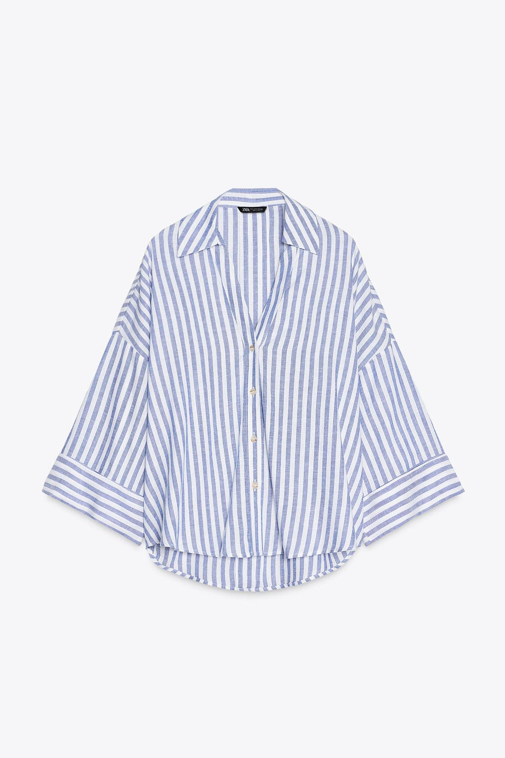 CHEMISE MANCHE LARGE AVEC LIN