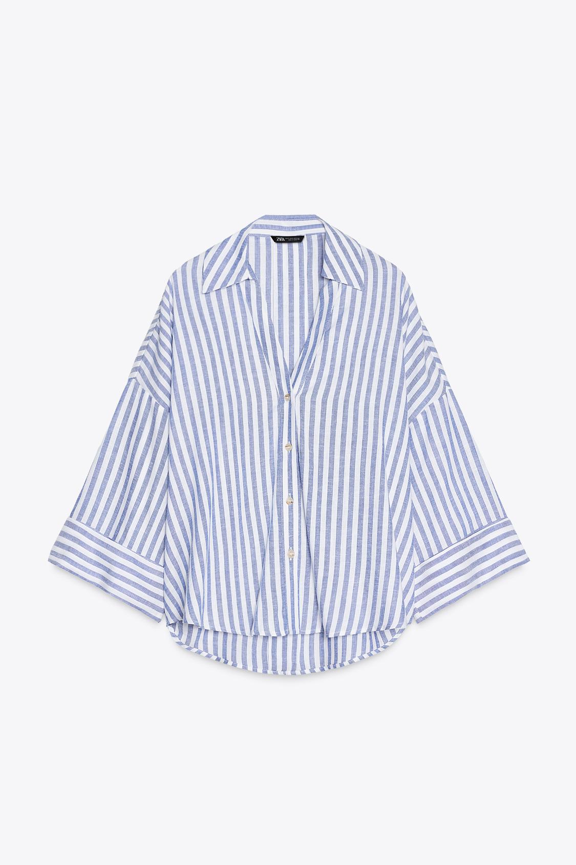 CHEMISE MANCHE LARGE AVEC LIN