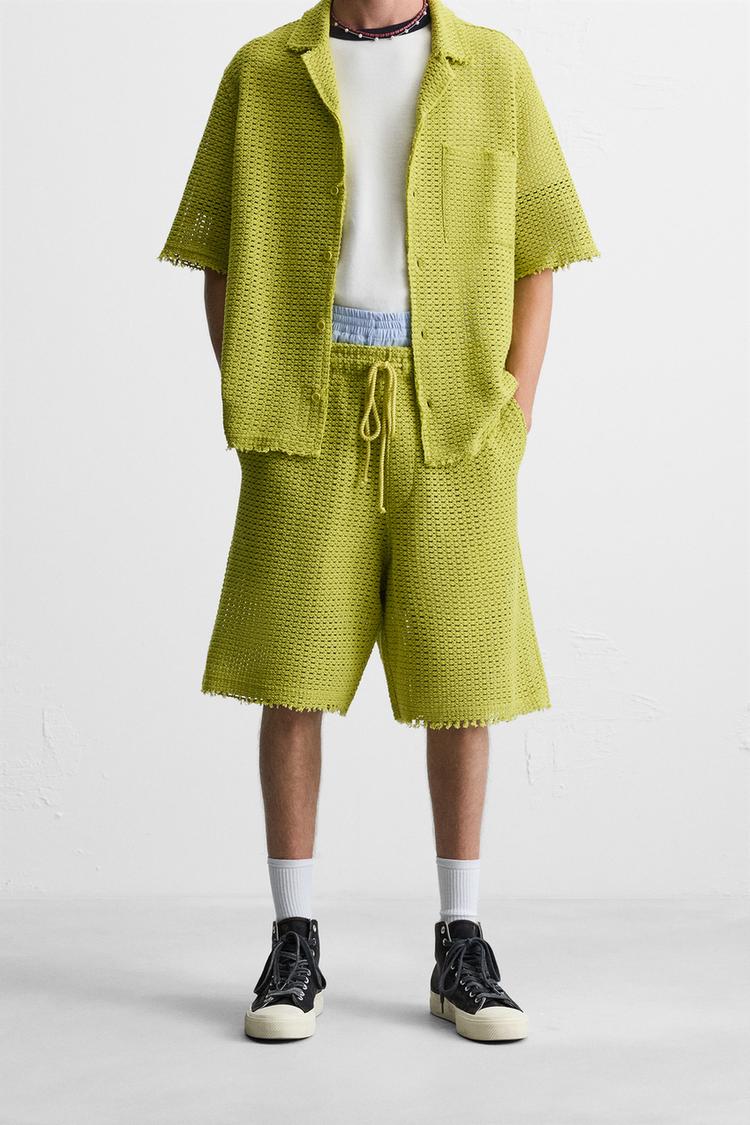 BERMUDA STRUCTURÉE AJOURÉE