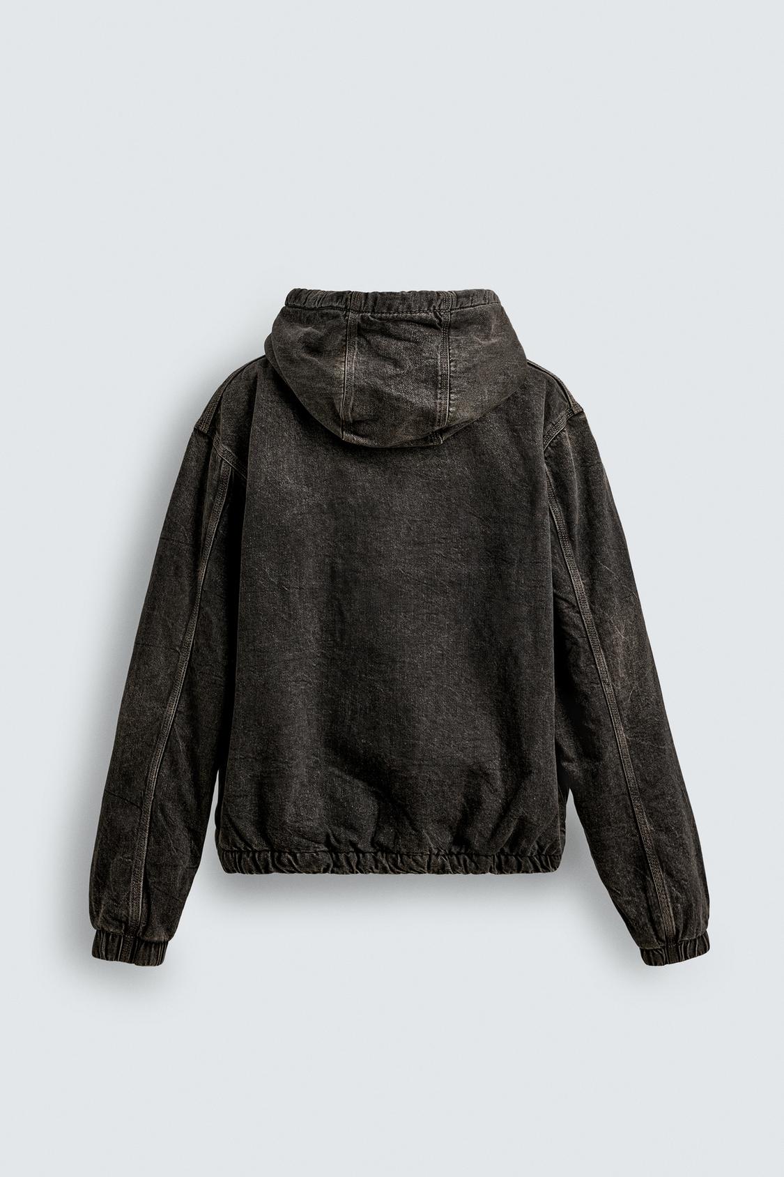 VESTE DÉLAVÉE À CAPUCHE