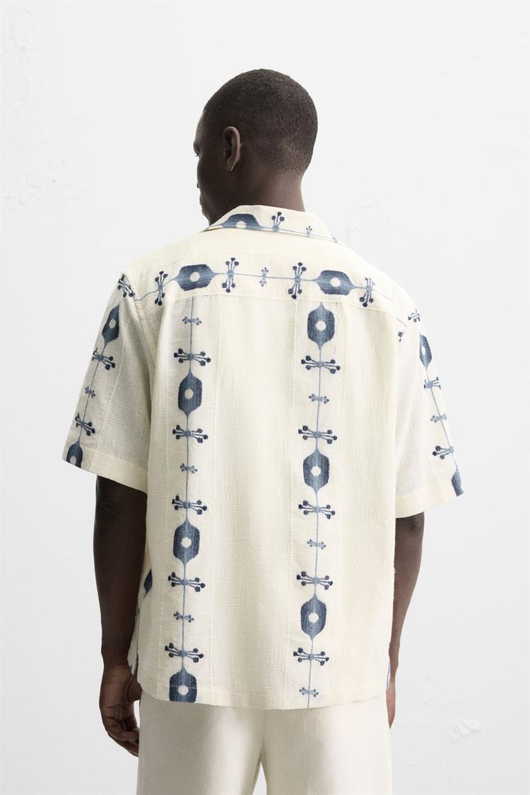 CHEMISE JACQUARD CONTRASTE