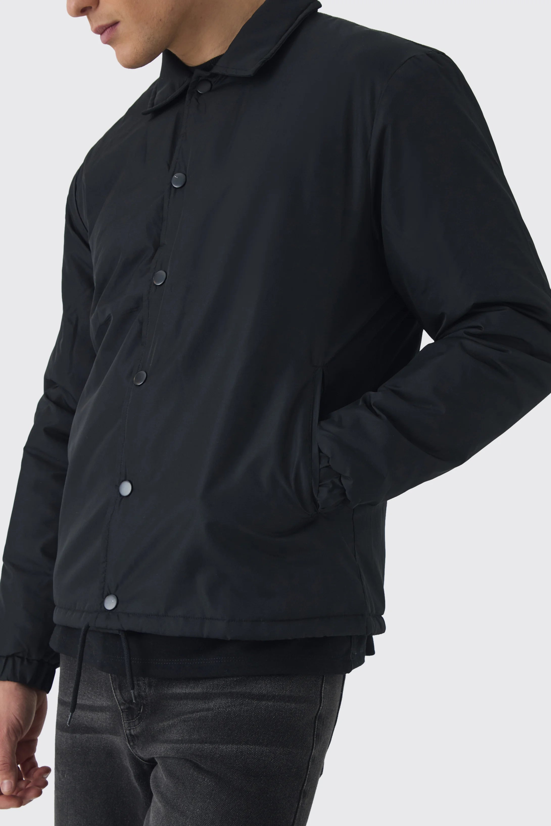 VESTE MATELASSÉE À REVERS CRANTÉS