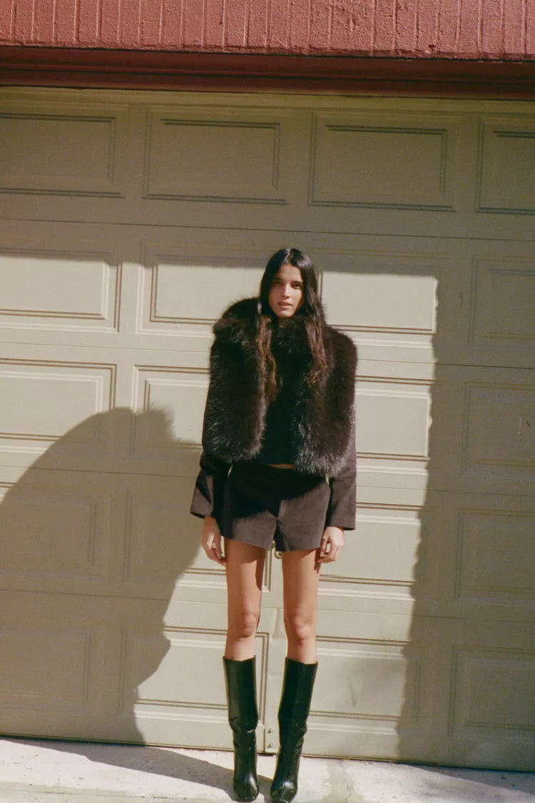 GILET EFFET FOURRURE