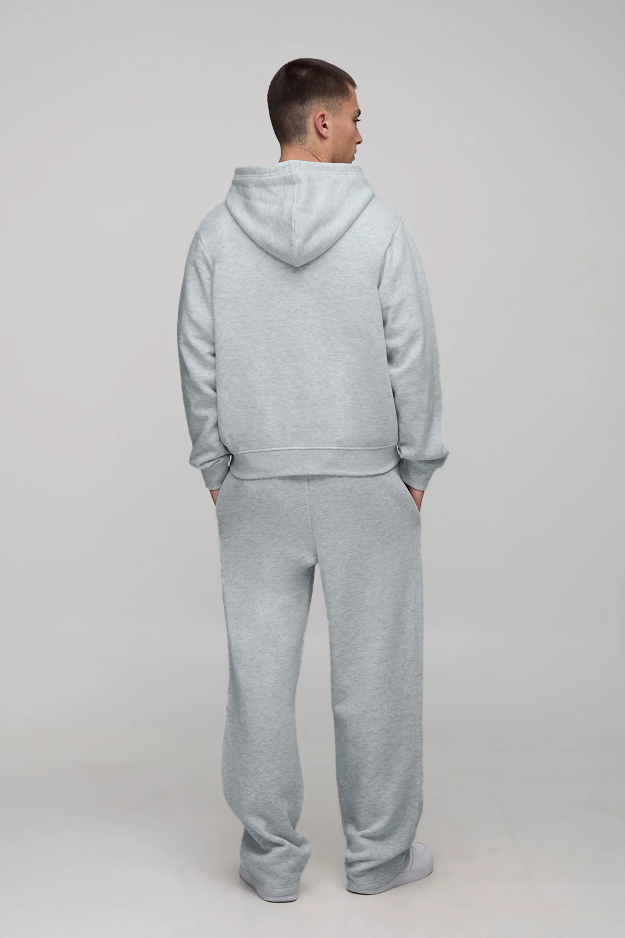 BASIC BOXY ZIP TROUGH HOODIE