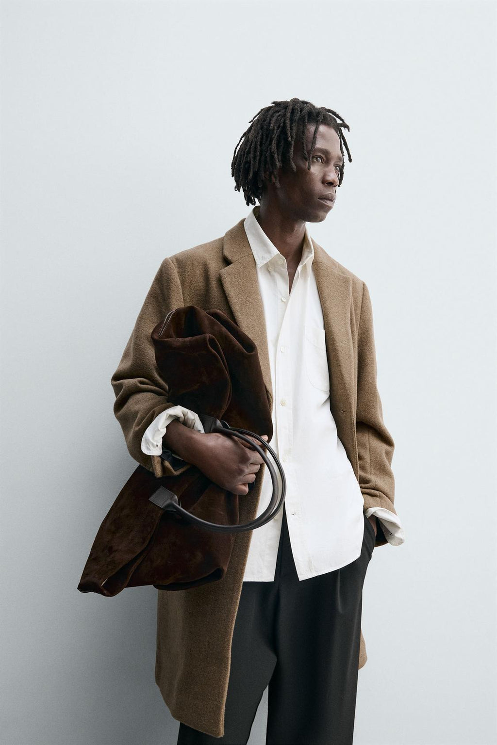 MANTEAU REGULAR FIT AVEC LAINE