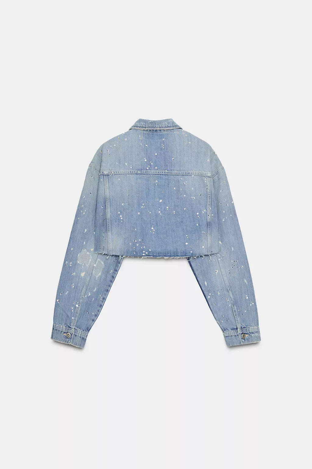 VESTE COURTE EN DENIM TRF STRASS