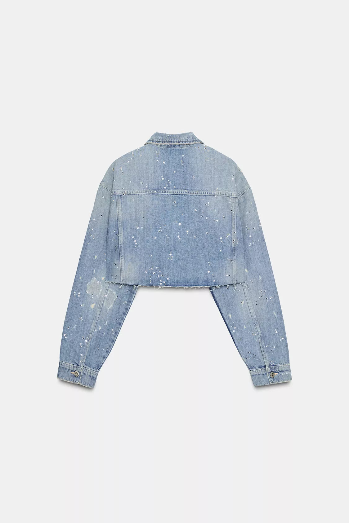 VESTE COURTE EN DENIM TRF STRASS