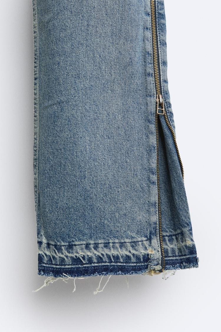 Jean flare fit zippé - Noir