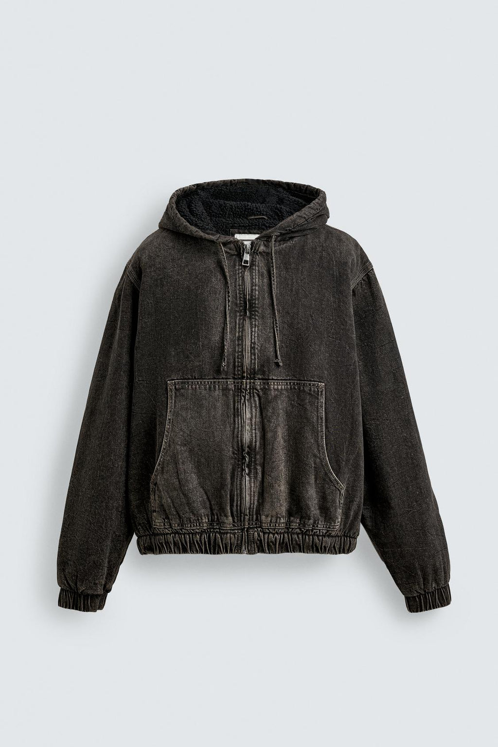 VESTE DÉLAVÉE À CAPUCHE