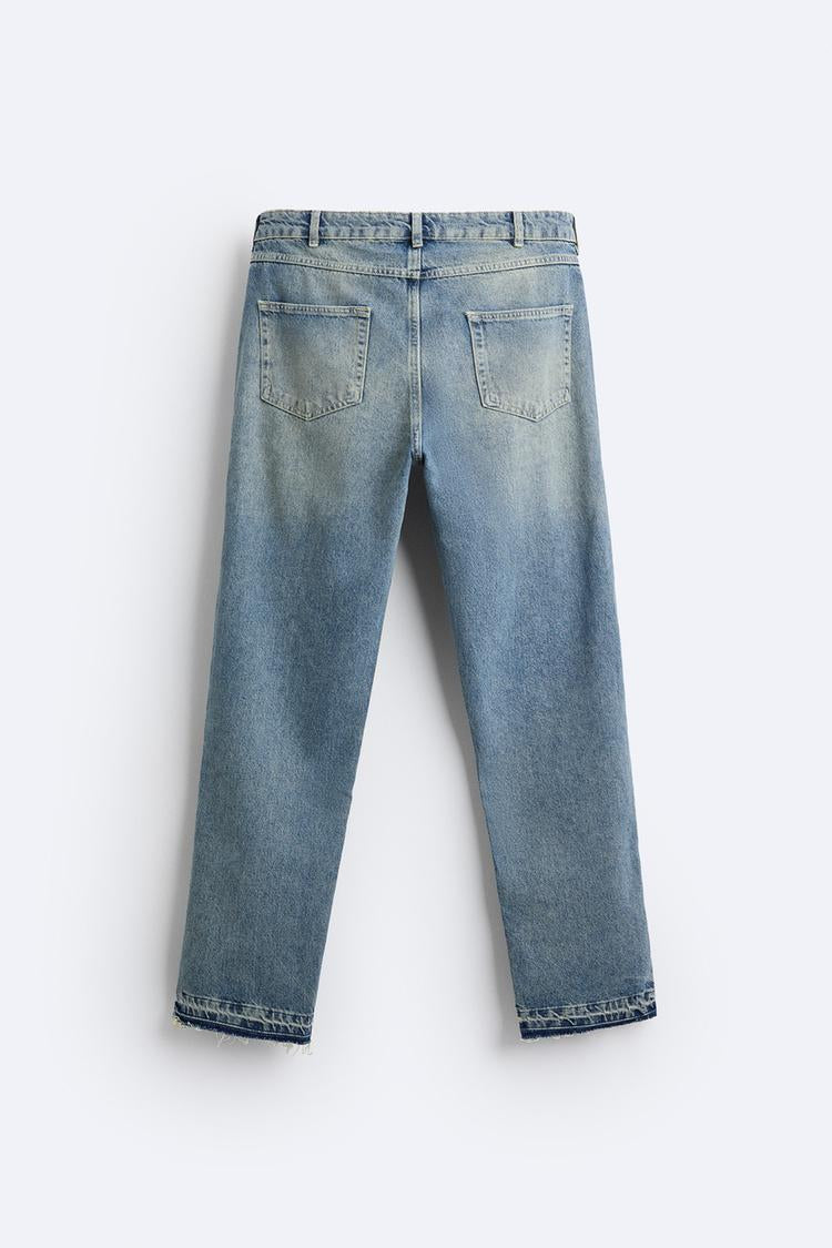 Jean flare fit zippé - Noir