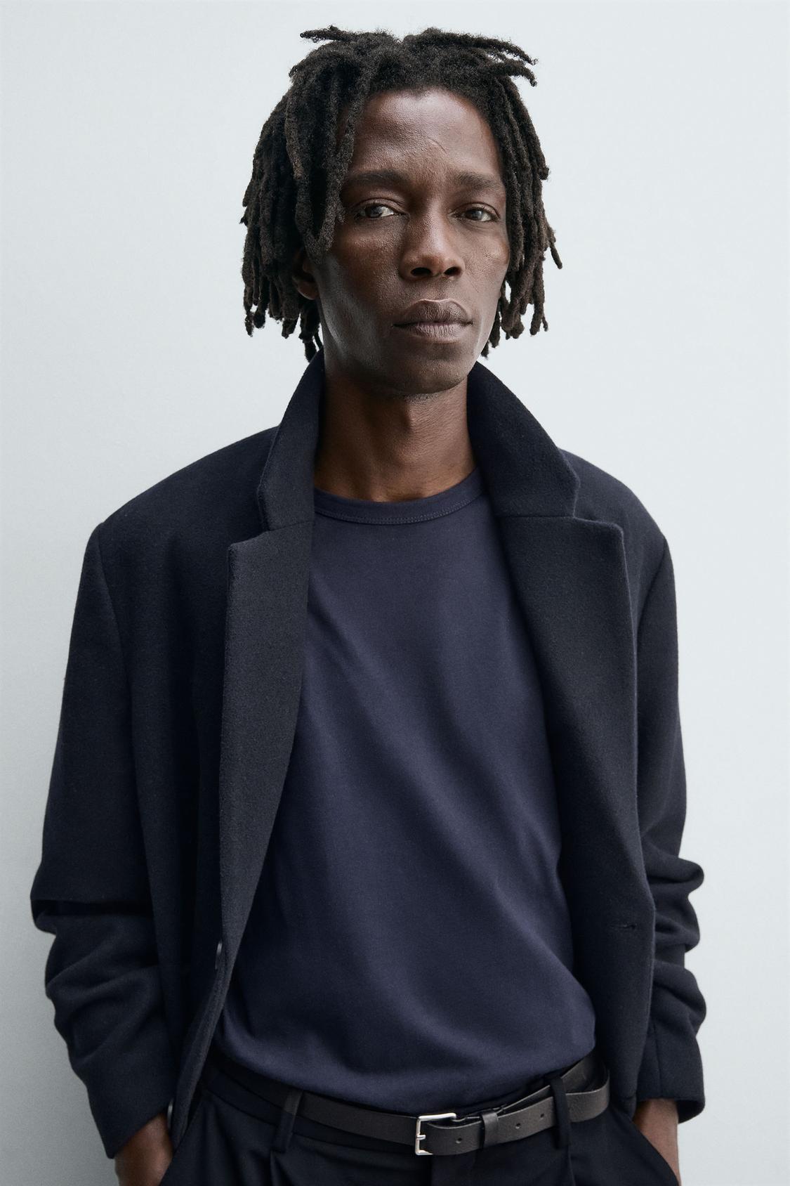 MANTEAU REGULAR FIT AVEC LAINE