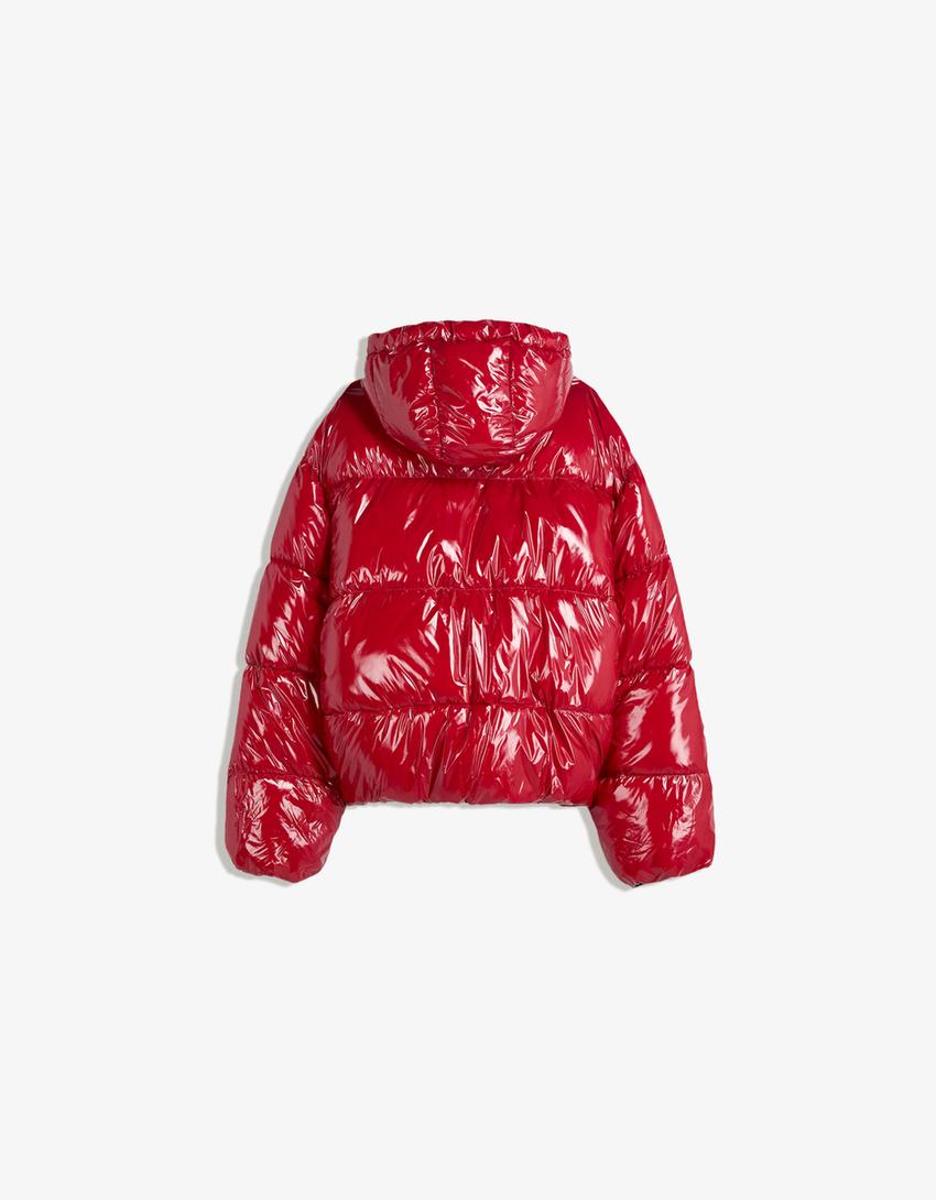 BLOUSON BOUFFANT À CAPUCHE