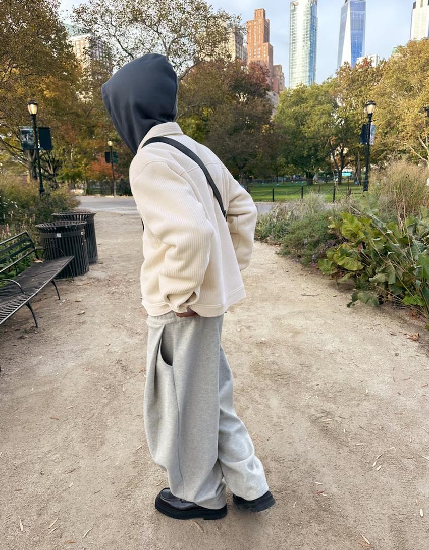 BLOUSON BOXY FIT EFFET MOUTON SYNTHÉTIQUE