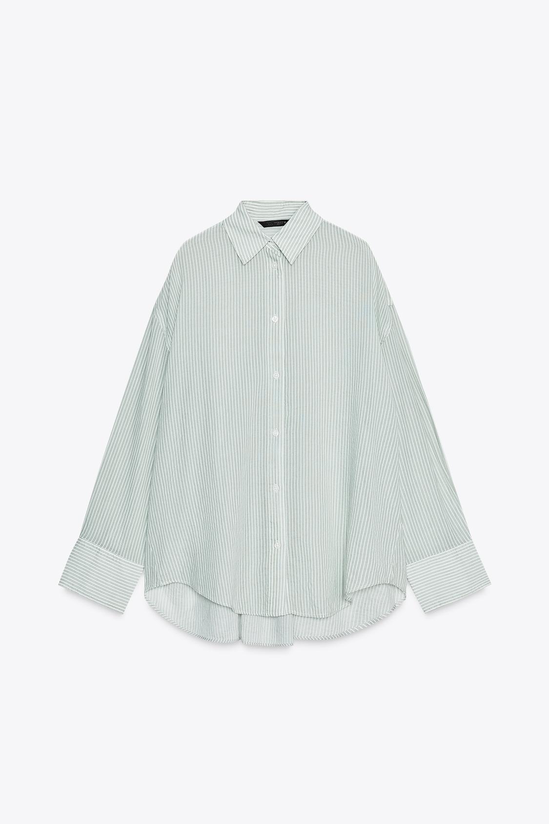 CHEMISE OVERSIZE GAZE RAYURES