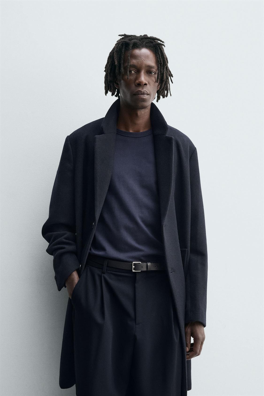 MANTEAU REGULAR FIT AVEC LAINE