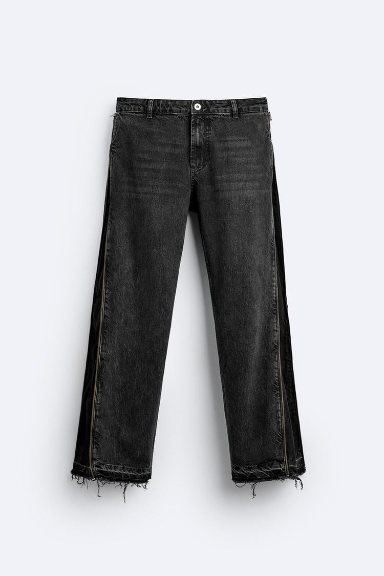 Jean flare fit zippé - Bleu